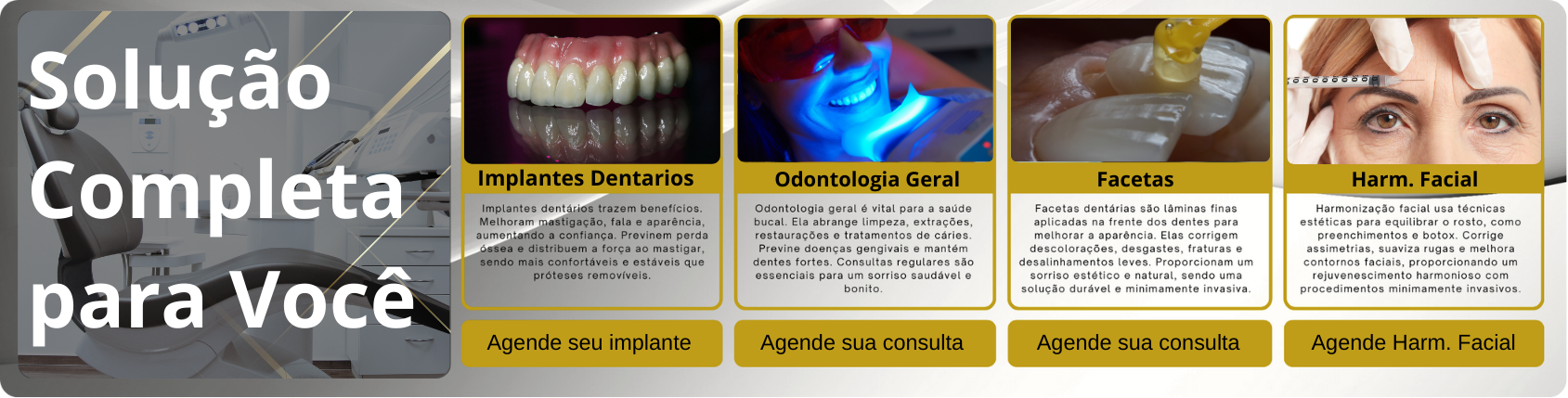 Serviços prestados OdontoFacciale